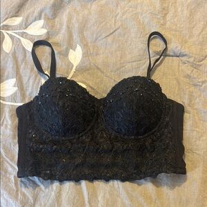 Black Lace Bustier